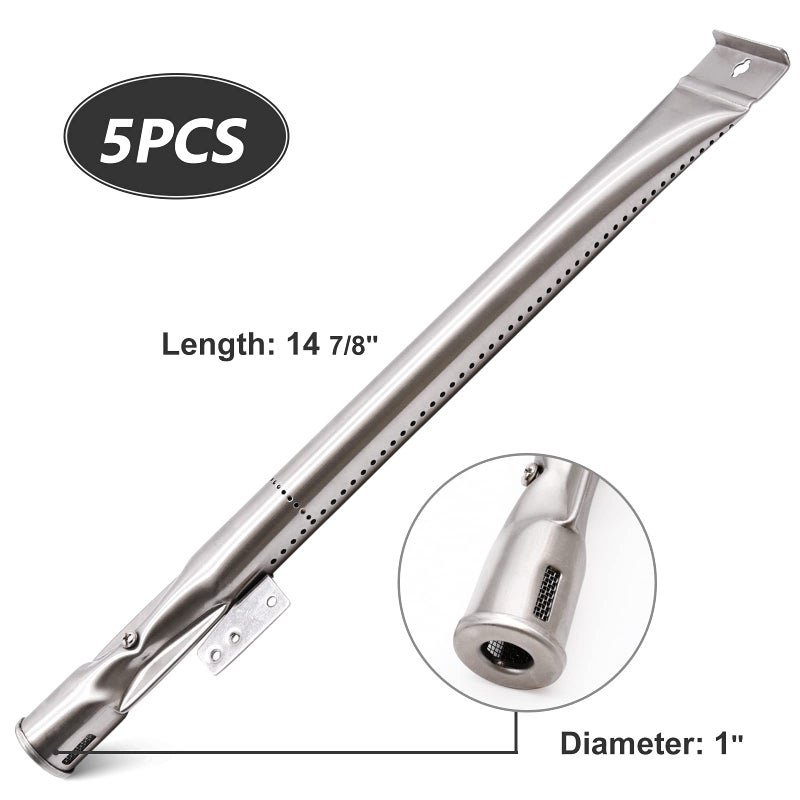 Criditpid BBQ-Element Stainless Steel Grill Burner Tubes Replacement for Nexgrill 720-0888, 720-0888N, 720-0882S, Gas Grill Pipe Burners for Kenmore, Kitchen Aid, Nexgrill 720-0830H Gas Grill.(5 Pack) - Image 2